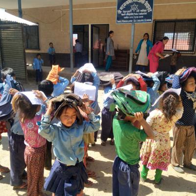 Earthquake drill at Manalamai Secondary School on 12 March 2019